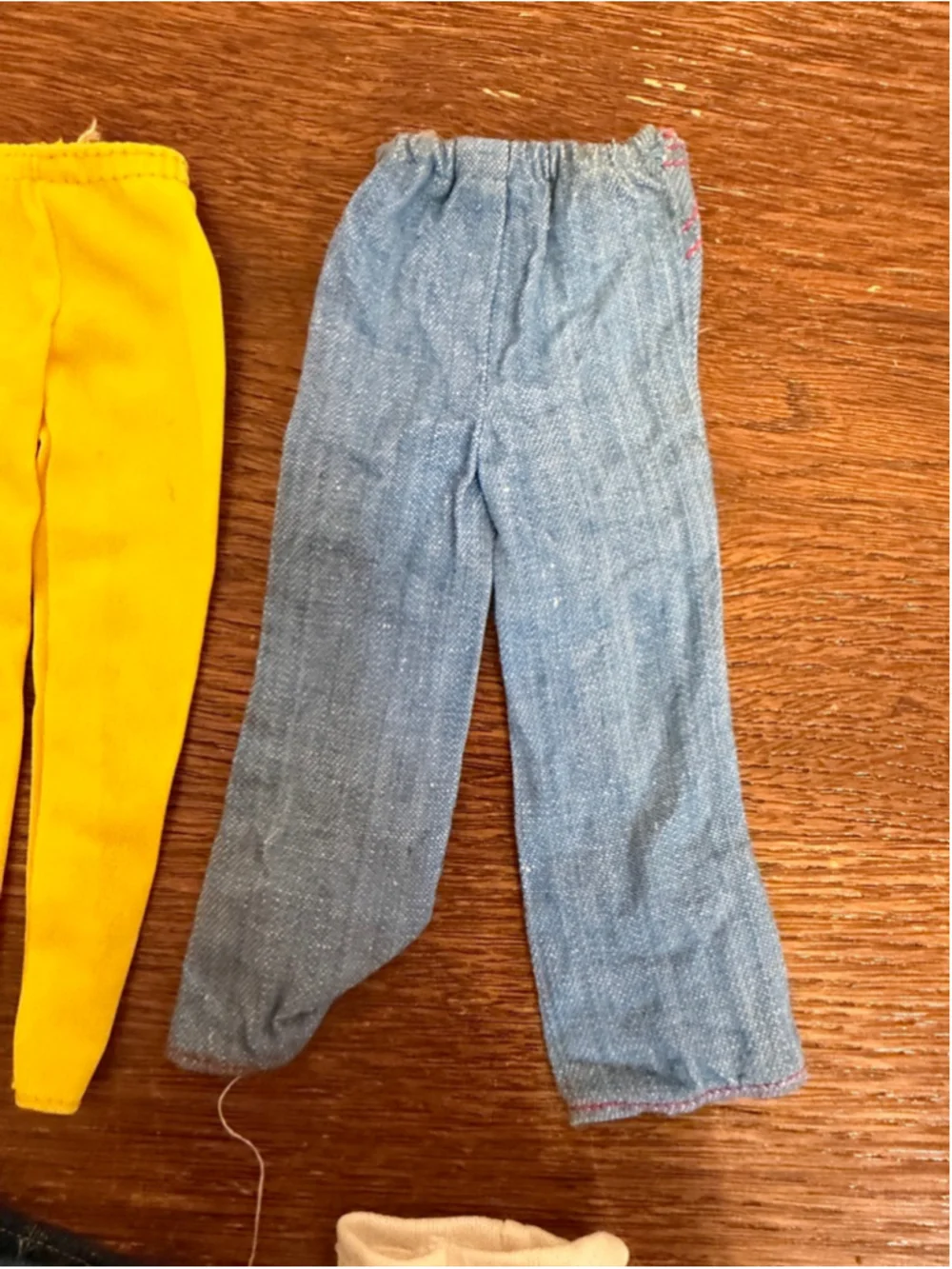 Vintage Barbie Pants Lot 6 Pieces Untagged Jeans Leggings Doll Clothes Bundle